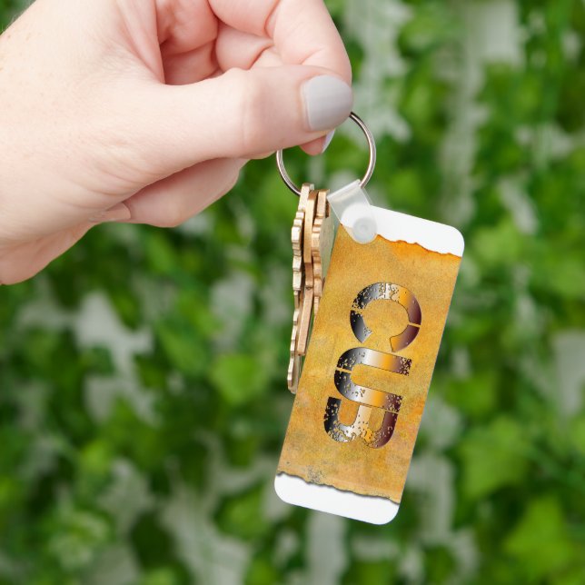 SlipperyJoe's cub bear word orange-brown tones pro Keychain (Hand)