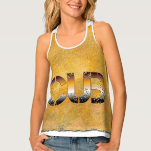 SlipperyJoe's cub bear word orange-brown tones pro Tank Top