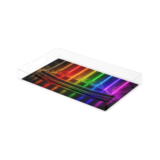 SlipperyJoe's dance performance celebrating Pride  Acrylic Tray (Angled)