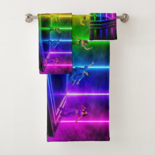 SlipperyJoe's dance performance celebrating Pride  Bath Towel Set