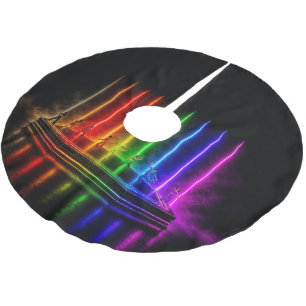SlipperyJoe's dance performance celebrating Pride  Brushed Polyester Tree Skirt