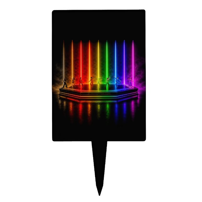 SlipperyJoe's dance performance celebrating Pride  Cake Topper (Front)
