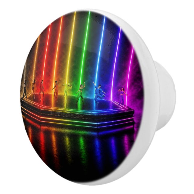 SlipperyJoe's dance performance celebrating Pride  Ceramic Knob (Right)