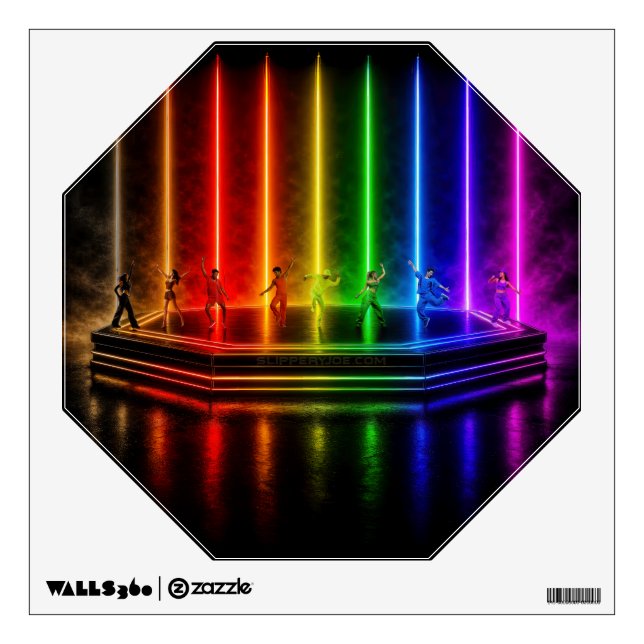 SlipperyJoe's dance performance celebrating Pride  Wall Decal (Front)