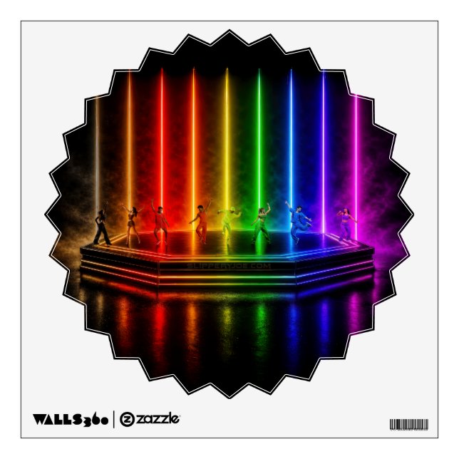 SlipperyJoe's dance performance celebrating Pride  Wall Decal (Front)