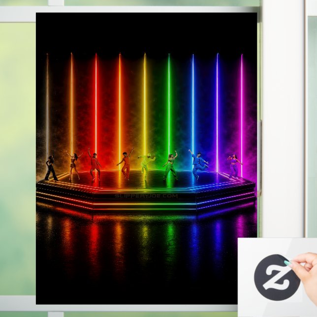SlipperyJoe's dance performance celebrating Pride  Window Cling (Home)