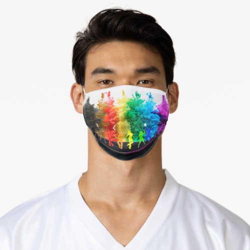 SlipperyJoes  Dancing Pride Shadows gay gifts art Adult Cloth Face Mask