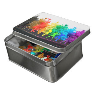 SlipperyJoe's  Dancing Pride Shadows gay gifts art Jigsaw Puzzle