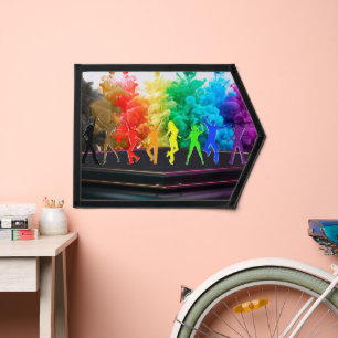 SlipperyJoe's Dancing Pride Shadows gay gifts art Pennant