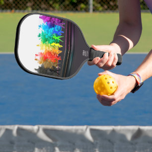 SlipperyJoe's Dancing Pride Shadows gay gifts art Pickleball Paddle