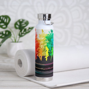 SlipperyJoe's  Dancing Pride Shadows gay gifts art Water Bottle