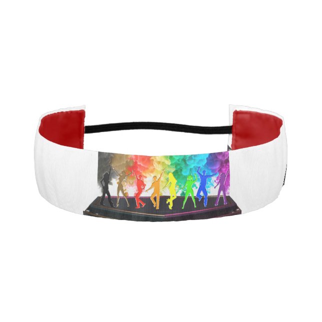 SlipperyJoe's Dancing Pride Shadows gay gifts arti Athletic Headband (Front)