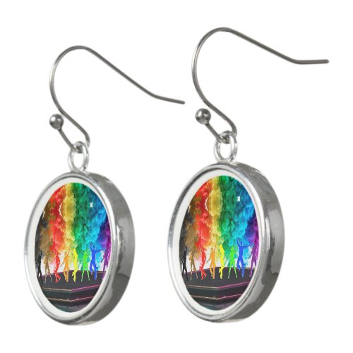 SlipperyJoes Dancing Pride Shadows gay gifts arti Earrings