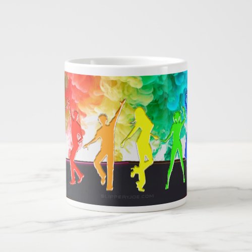 SlipperyJoes Dancing Pride Shadows gay gifts arti Giant Coffee Mug