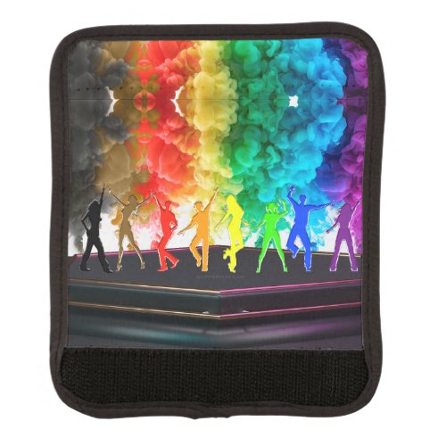 SlipperyJoes Dancing Pride Shadows gay gifts arti Luggage Handle Wrap