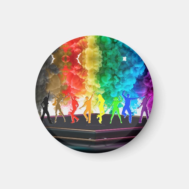 SlipperyJoe's Dancing Pride Shadows gay gifts arti Magnet (Front)