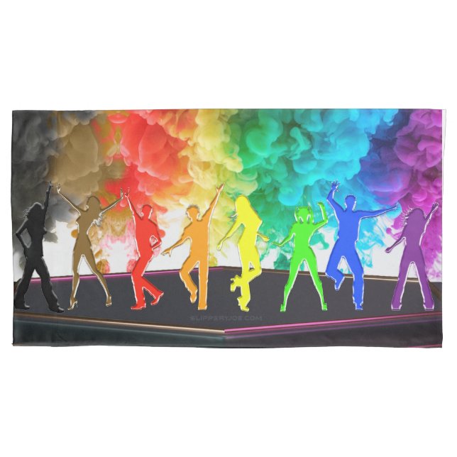 SlipperyJoe's Dancing Pride Shadows gay gifts arti Pillow Case (Front)
