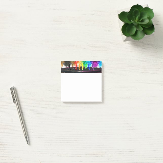 SlipperyJoe's Dancing Pride Shadows gay gifts arti Post-it Notes (Office)