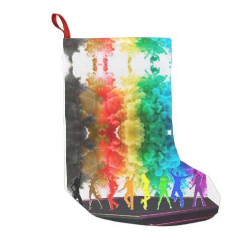 SlipperyJoes Dancing Pride Shadows gay gifts arti Small Christmas Stocking