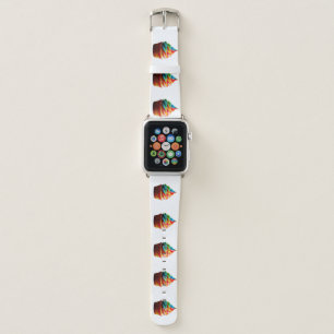 SlipperyJoe's dazzling rainbow cupcake swirled fro Apple Watch Band