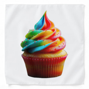 SlipperyJoe's dazzling rainbow cupcake swirled fro Bandana