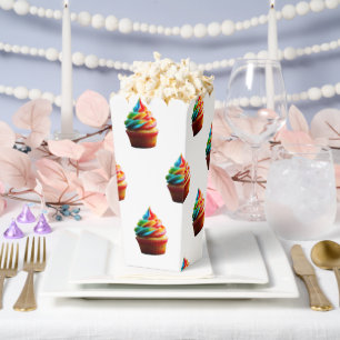 SlipperyJoe's dazzling rainbow cupcake swirled fro Favor Boxes