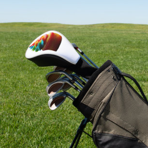 SlipperyJoe's dazzling rainbow cupcake swirled fro Golf Head Cover