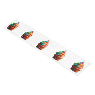 SlipperyJoe's dazzling rainbow cupcake swirled fro Ruler
