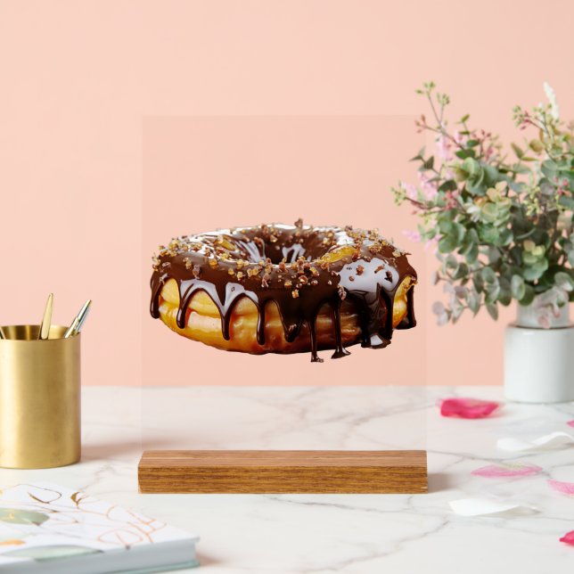 SlipperyJoe's decadent donut covered thick glossy  Acrylic Sign (Wedding)