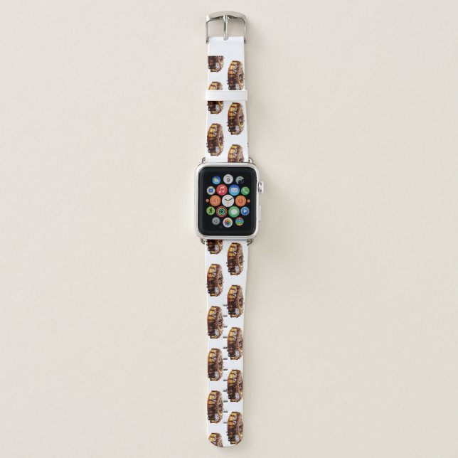 SlipperyJoe's decadent donut covered thick glossy  Apple Watch Band (Front)