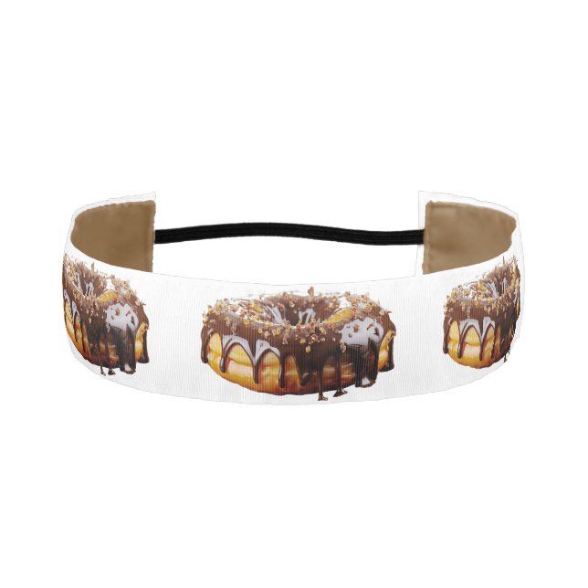 SlipperyJoe's decadent donut covered thick glossy  Athletic Headband (Front)