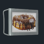 SlipperyJoe's decadent donut covered thick glossy  Belt Buckle<br><div class="desc">SlipperyJoe's decadent donut covered thick glossy chocolate glaze icing drips tantalizingly down sides delicious gourmet-touch dessert deep brown ganache caramelized sugar or nuts artistic visually mouth-watering effect glazed treat golden-brown hue gay pride gifts LGBTQIA small crunchy pieces topping</div>
