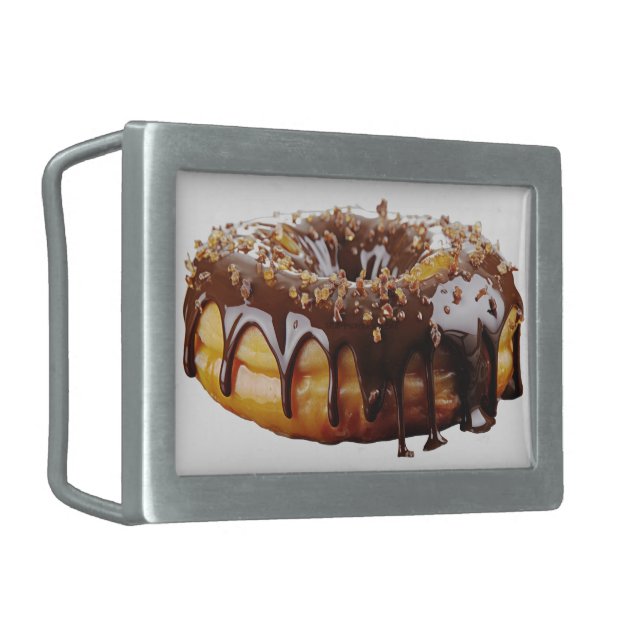 SlipperyJoe's decadent donut covered thick glossy  Belt Buckle (Front Left)
