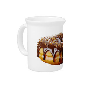 SlipperyJoe's decadent donut covered thick glossy  Beverage Pitcher