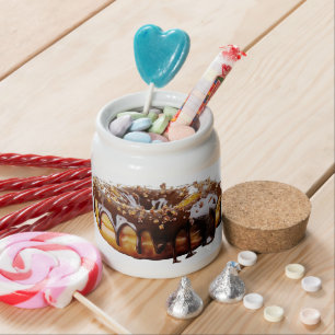 SlipperyJoe's decadent donut covered thick glossy  Candy Jar