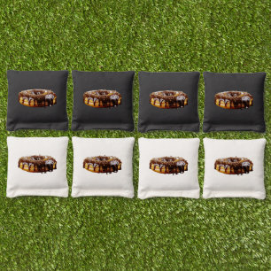 SlipperyJoe's decadent donut covered thick glossy  Cornhole Bags