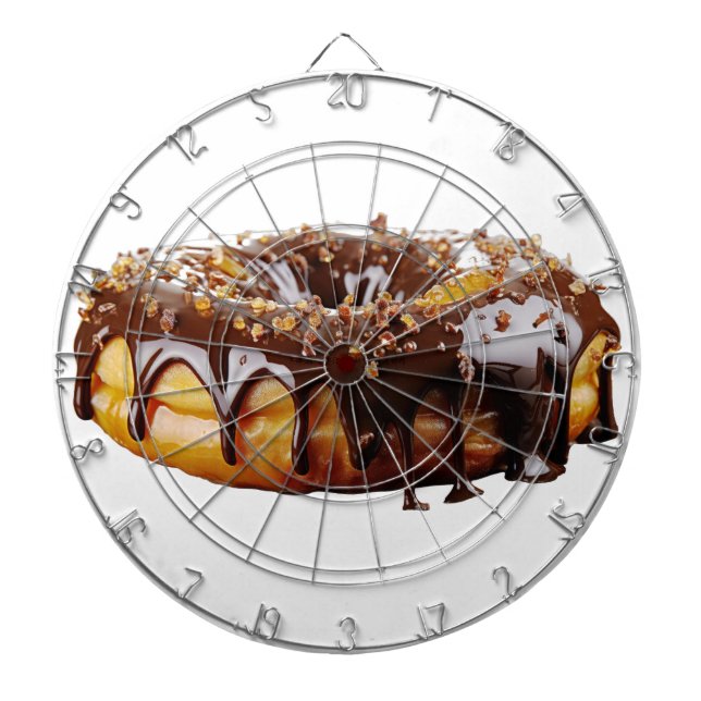 SlipperyJoe's decadent donut covered thick glossy  Dart Board (Front)