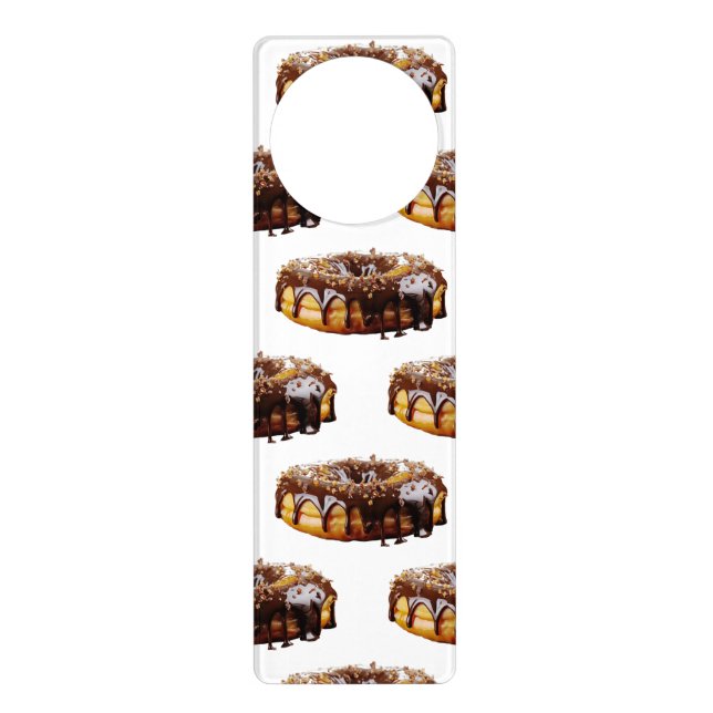 SlipperyJoe's decadent donut covered thick glossy  Door Hanger (Front)