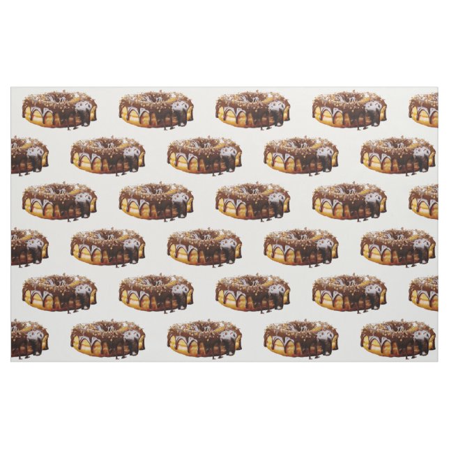 SlipperyJoe's decadent donut covered thick glossy  Fabric (Yard)