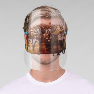 SlipperyJoe's decadent donut covered thick glossy  Face Shield
