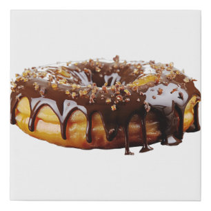 SlipperyJoe's decadent donut covered thick glossy  Faux Canvas Print
