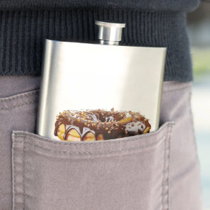 SlipperyJoe's decadent donut covered thick glossy  Flask