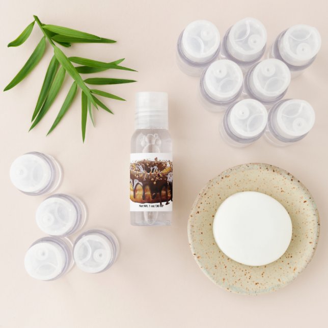 SlipperyJoe's decadent donut covered thick glossy  Hand Sanitizer (Laydown)