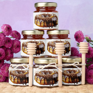 SlipperyJoe's decadent donut covered thick glossy Honey Jar Favors