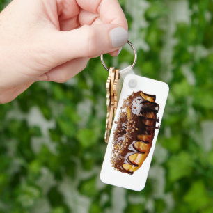 SlipperyJoe's decadent donut covered thick glossy Keychain