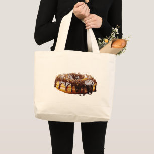 SlipperyJoe's decadent donut covered thick glossy Large Tote Bag