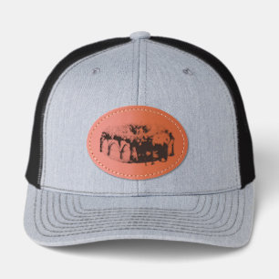 SlipperyJoe's decadent donut covered thick glossy Leather Patch Hat