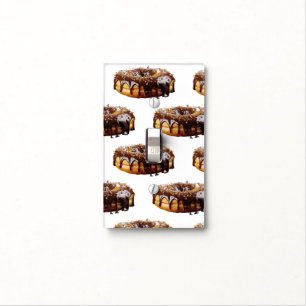 SlipperyJoe's decadent donut covered thick glossy  Light Switch Cover