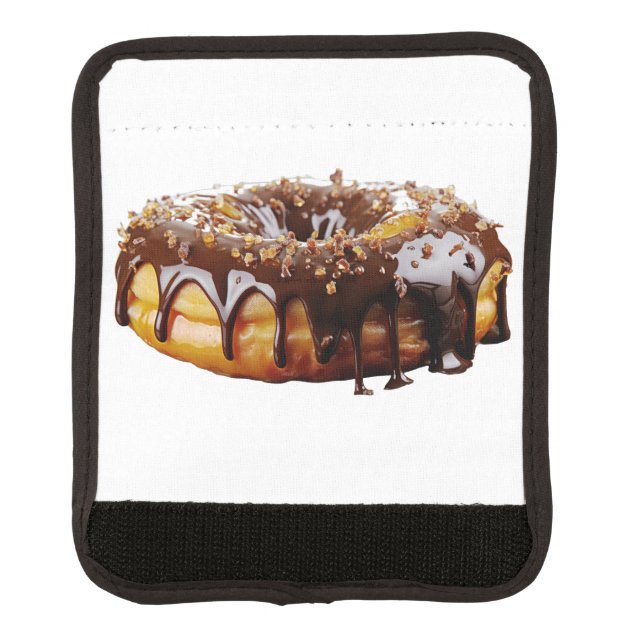 SlipperyJoe's decadent donut covered thick glossy  Luggage Handle Wrap (Front)