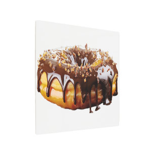 SlipperyJoe's decadent donut covered thick glossy  Metal Print